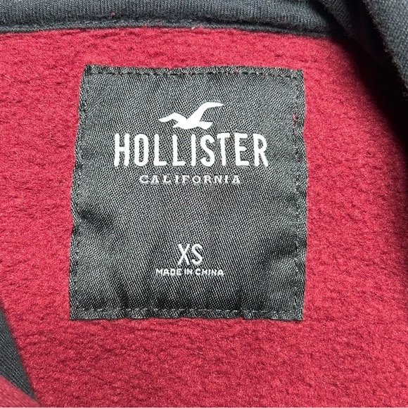 Hollister Hoodie Mens Extra Small Sleeve Spellout Casual Preppy Pullover Hooded - Picture 3 of 4
